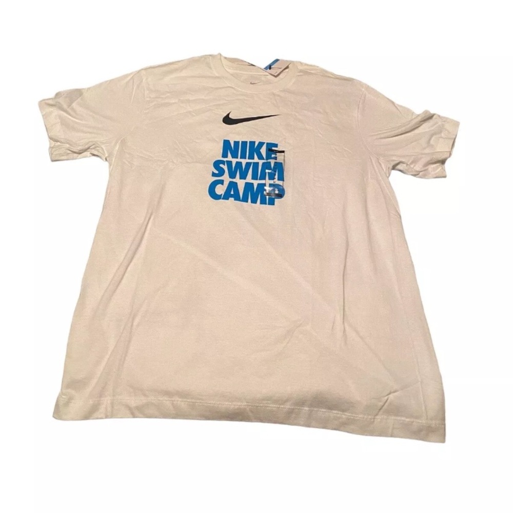 Nike Tee Baseball Camp Sportswear Crew Neck Men's Medium M White T-Shirt NWT
